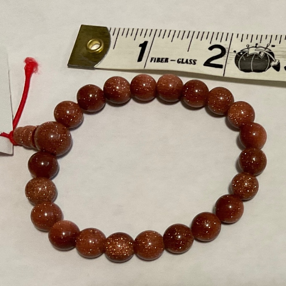 Haskell Goldstone Sparkling & Natural Rose Quartz Self-Love Stretch Bracelets - Picture 5 of 5